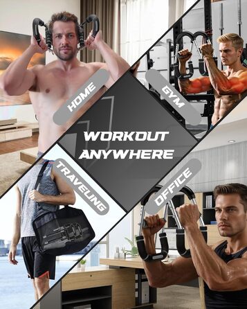 Тренажер для рук Twister з 6 рівнями навантаження (30-50 кг/30-150 lbs), портативний тренажер для грудних м'язів зі знімним дизайном - тренажер для грудей для чоловіків для дому, офісу та подорожей, червоний 30-100 lbs 4Spring (сірий 30-100 lbs 4Spring)