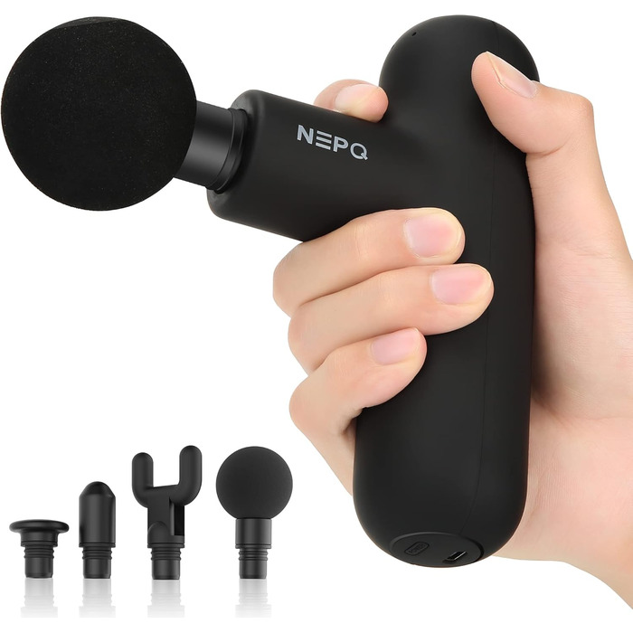 Масажер для м'язів Handheld Percussion Massage Gun - портативний масажер для зняття болю, чорний