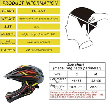 Дитячий велосипедний шолом EULANT з підборіддям, фулфейс для BMX, MTB, для хлопчиків і дівчаток, знімний підборідний захист, регульований, для даунхілу