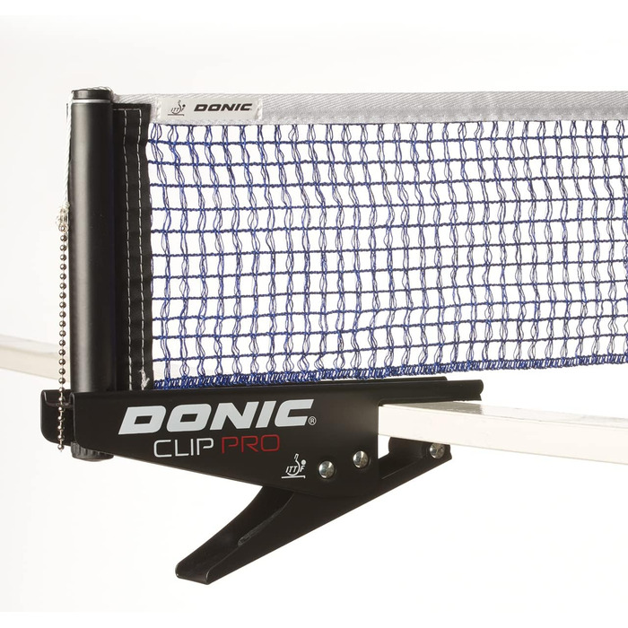 Сітка для настільного тенісу Donic Clip Pro ITTF, регульована, чорна-синя, для змагань, для приміщень