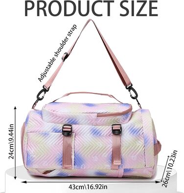 Спортивна сумка AUNGKWANG для дівчаток, рожева: водонепроникна, з відділенням для взуття та мокрих речей