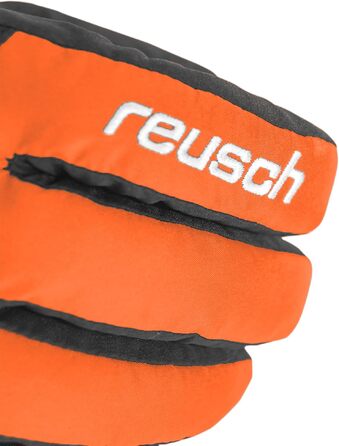 Дитячі зимові рукавички Reusch: теплі, вітрозахисні та дихаючі (чорно-помаранчеві, розмір 6.5)