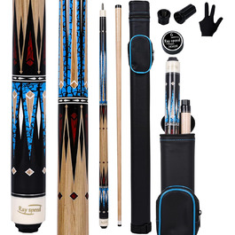 Професійний більярдний кий CGB-500: двочастинний, канадський клен, 58' (19/20oz), з жорстким кейсом