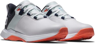 Жіноче golf-взуття FootJoy Prolite, білий, синій, корал (37 EU, широка колодка)