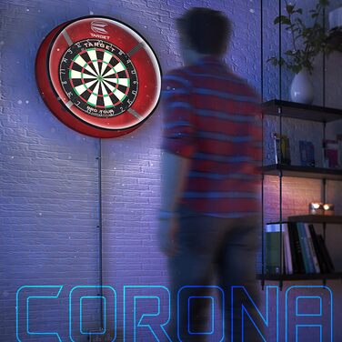Світлодіодне підсвічування для дартс Target Corona Vision, біле кільце, чорна рамка, сумісне з Pro Tour та Championship мішенями