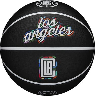 Баскетбольний м'яч Wilson NBA Team City Los Angeles Clippers, розмір 7, унісекс, чорний