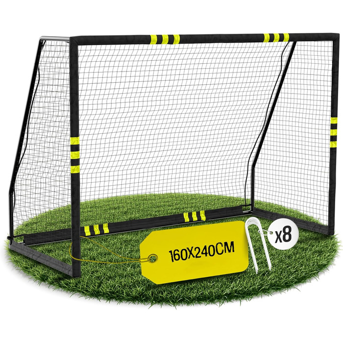 Ворота для футболу Friedo для дітей, 160x240 см, CE-сертифіковані, нержавіючі, стійкі до погодних умов, з міцною сіткою, для гри на вулиці