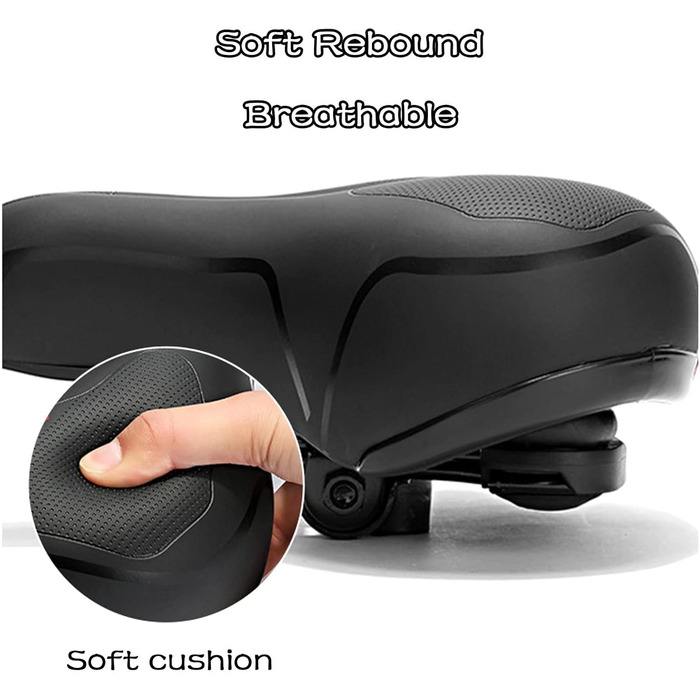 Велосипедне сідло для чоловіків та жінок, гелеве, з подвійною амортизацією, ергономічне, комфортне, для міських велосипедів та гірських велосипедів, блакитне, з інструментами для швидкої установки