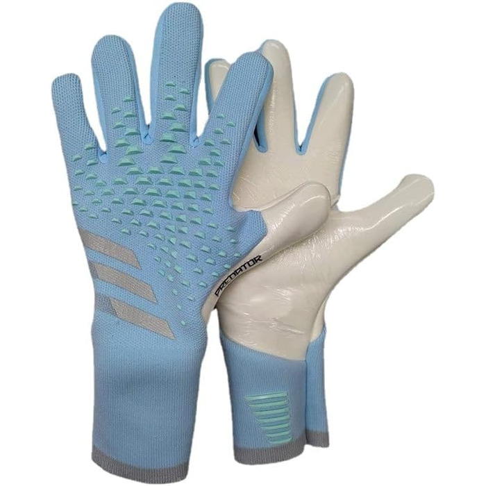 Воротарські рукавички PLbSe: міцний хват, неслизькі, дихаючі, для дорослих та дітей (блакитні, розмір 7)