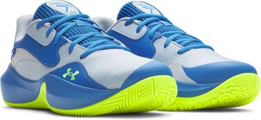 Кросівки баскетбольні Under Armour Ua Lockdown 7 Low чоловічі (41 EU, Blue Calm Blue Atlantis High Vis Yellow)
