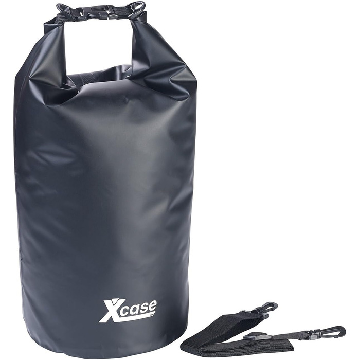 Водонепроникний Packsack Xcase: міцний мішок для спорядження, 20л, чорний. Ідеально для водного спорту, подорожей та зберігання.