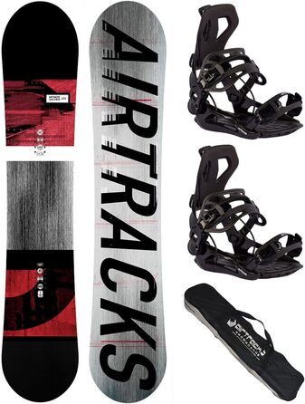 Чоловічий комплект для сноуборду Airtracks Waves Camber Extra Wide 159 см з кріпленням Master Fastec і чохлом