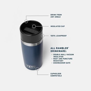 Термофляга YETI Rambler 12 oz (355 мл) з кришкою Commuter – не протікає, вакуумна ізоляція, нержавіюча сталь (Ridgeline)