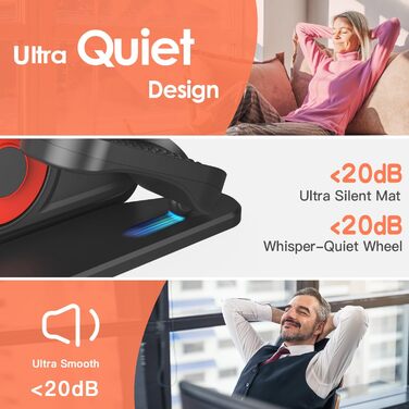 Еліптичний тренажер для сидіння, крос-тренажер, тренажер для ніг, регульована швидкість, з пультом дистанційного керування, сидячий педальний тренажер для людей похилого віку та дорослих, чорно-червоний