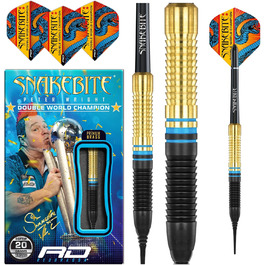 Дротики RED DRAGON Peter Wright Snakebite Brass Softip 20 г, набір для дартсу