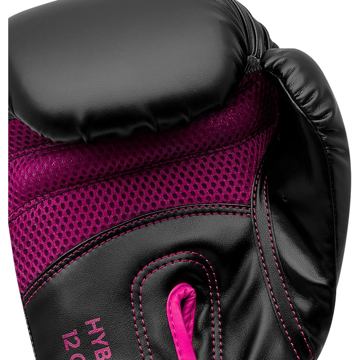Боксерські рукавички adidas Hybrid 80 для боксу, кікбоксингу, MMA, фітнесу, тренувань, для дітей, чоловіків і жінок, чорні/рожеві, 8 oz