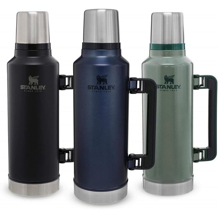 Термос Stanley Classic Legendary 1.9 л, з нержавіючої сталі, 45 годин гаряче/холодне, BPA-free, нічний синій, для напоїв, спідомий у посудомийці