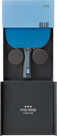 STIGA Настільний тенісний ракетка Pro WRB Blue Edition, 3-зіркова, з синім накладенням