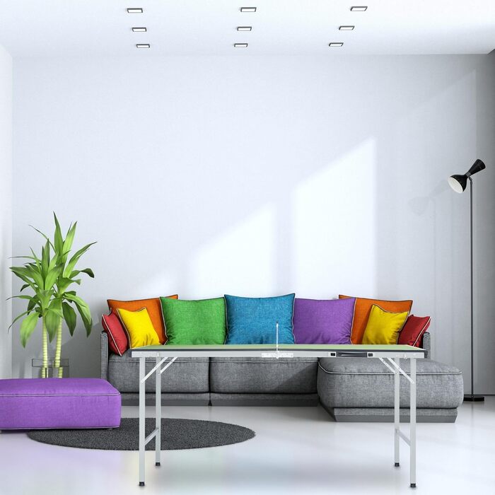 Складаний міні-стіл для настільного тенісу з сіткою – набір для пінг-понгу з 2 ракетками та 3 м'ячами, портативний, регульована висота, для використання в приміщенні та на вулиці