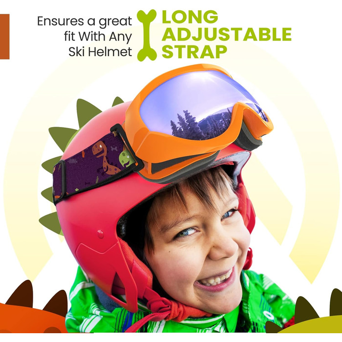 Дитяча лижна маска OutdoorMaster для хлопчиків і дівчаток, сумісна з шоломом, 100% UV-захист, VLT 30%