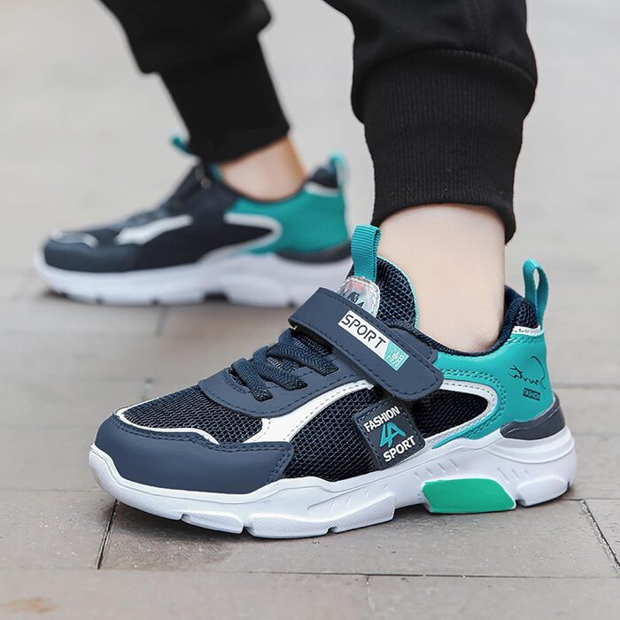 Дитячі халапи/спортивні кросівки для дому та вулиці: зручні, дихаючі, з антиковзанням, блакитні (35 EU)