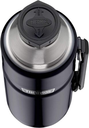 Термос Thermos Stainless King 1,2 л, нержавіюча сталь, синій, ізотермічна пляшка для напоїв
