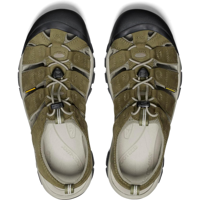 KEEN Newport - чоловічі водяні сандалі з закритим носком, шкіряні (44 EU, Martini Olive Brindle)