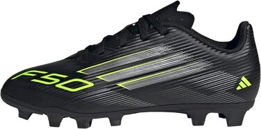 Дитячі футбольні бутси adidas F50 Club FG/MG, 38 EU, чорний/металік/лимонний, для дітей