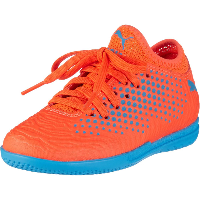 Дитячі футбольні кросівки PUMA Future 19.4 Jr для залу, 38.5 EU, червоний/синій