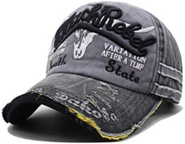 Кепка-бейсболка CheChury унісекс, регульована вінтажна бейсболка для спорту, гольфу та прогулянок, чорна (один розмір)