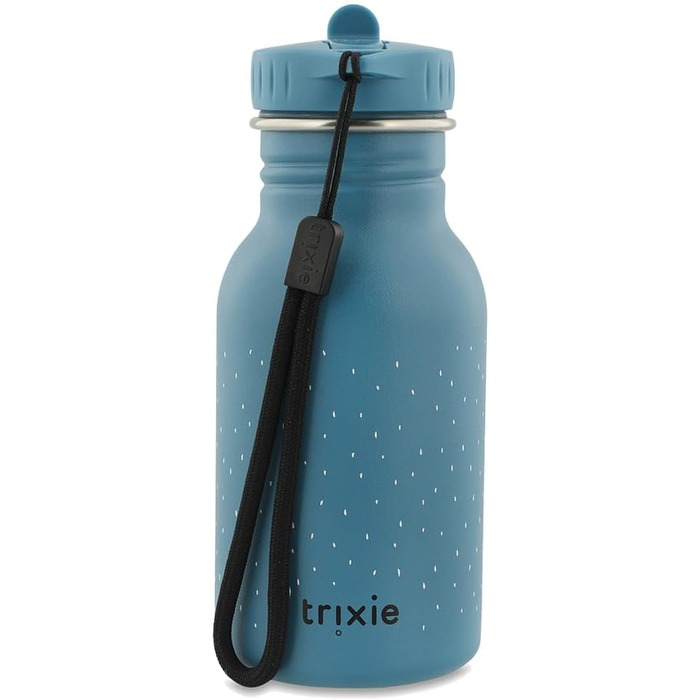 Дитяча пляшка для води з нержавіючої сталі Trixie з гравіюванням імені, ультралегка, герметична, з носиком, Трицератопс, 350 мл, для дітей від 3 років