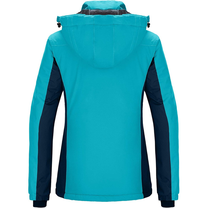 Жіноча зимова куртка Wantdo для катання на лижах, сноуборді, туризму. Тепла флісова куртка з капюшоном, вітрозахисна, з підкладкою, колір: блакитний