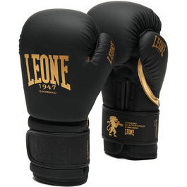 Боксерські рукавички Leone 1947 чорні/золоті для боксу, кікбоксингу, спарингів, муай-тай