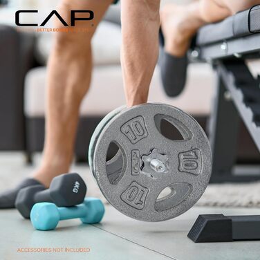 Стандартні диски для штанги CAP Barbell, 2,5 см, 11,3 кг, сірі, 2 шт.