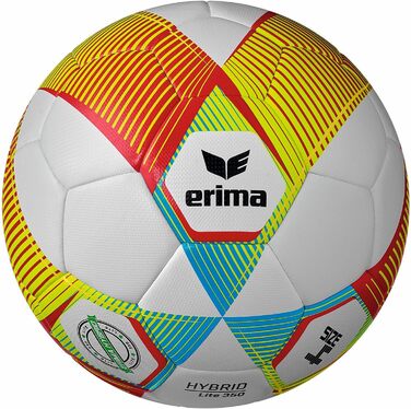 Футбольний м'яч Erima HYBRID LITE 350, розмір 4, червоний/блакитний