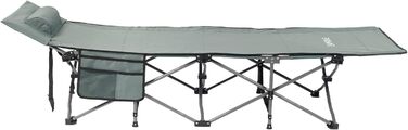Розкладне ліжко-диван 24MOVE® для кемпінгу та відпочинку на природі, сіре, 190 x 67 x 34 см, до 150 кг
