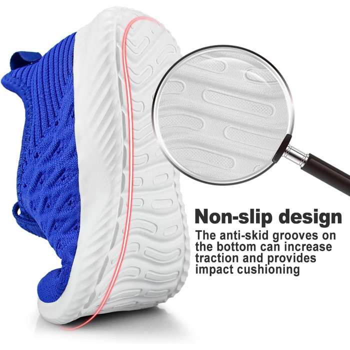 Чоловічі кросівки Feethit для бігу, дихаючі, легкі, зручні, модні, з антиковзкою підошвою, синього кольору (42 EU)