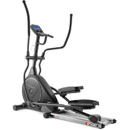 Еліптичний тренажер Hop-Sport HS-160CF Stage, 12 програм, для дому, з транспортувальними роликами, сірий