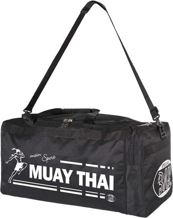 Спортивна сумка BAY XL для тайського боксу, Muay Thai, K-1, MMA, чорна, 70x32x30 см, принт Таїланд
