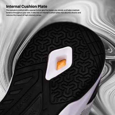 Професійне бадмінтонне взуття Hundred Court Star для чоловіків (45 EU, білий/чорний)