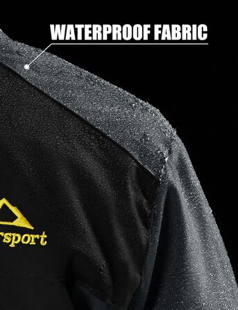 Чоловіча флісова куртка MAGCOMSEN на зиму. Тепла, з підкладкою, для катання на лижах, туризму та кемпінгу. Вітро- та водонепроникна, з капюшоном. Розмір XL, чорно-сіра.