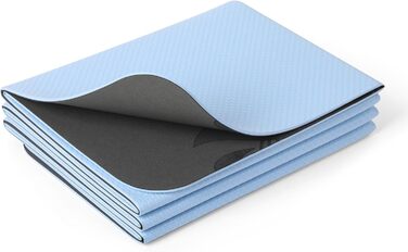 Килимок для йоги Enssy, складаний, компактний, 173x61 см, 0,4 см, з сумкою, легкий дизайн для пілатесу (PU-Lotus Centerline2)