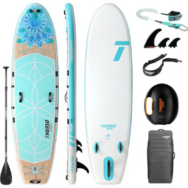 Надувна SUP-дошка для йоги THURSO SURF Tranquility 325×86×15 см, комплект: весло з карбоновим держаком, 3 плавці, швидкознімний ремінець, насос, рюкзак