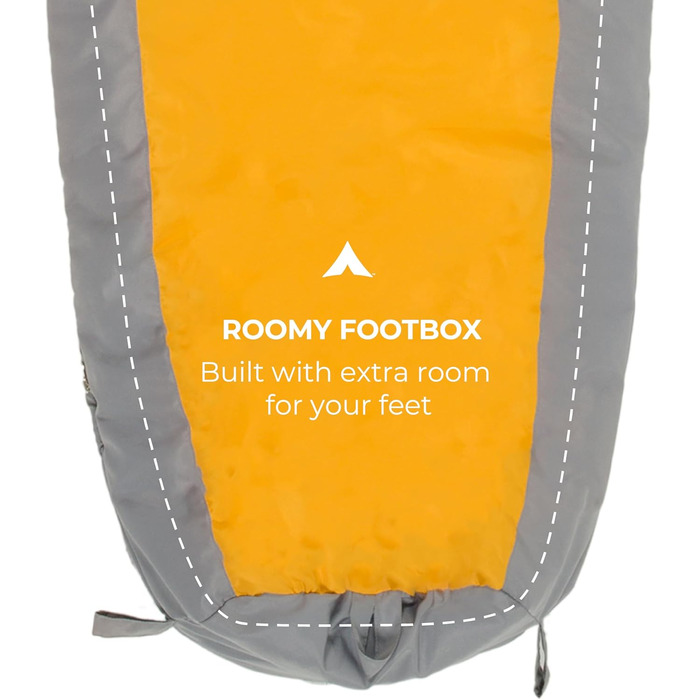 Сплячий мішок Teton Trailhead -7°C / +20°F, ультралегкий, оранжево-сірий