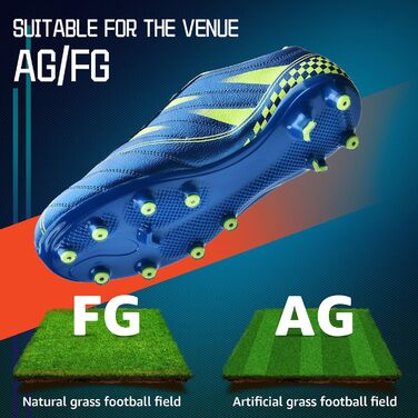 Дитячі футбольні бутси Littleplum - Outdoor Soccer Shoes, 37 EU, блакитний та зелений