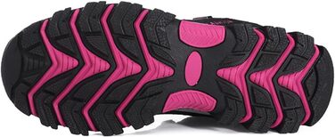 Трекінгові черевики для жінок та чоловіків. Зручні, легкі, з неслизькою підошвою. Outdoor, спортивні, для туризму та походів. Розмір 39 EU, артикул 98018. Чорний, рожевий, червоний кольори.