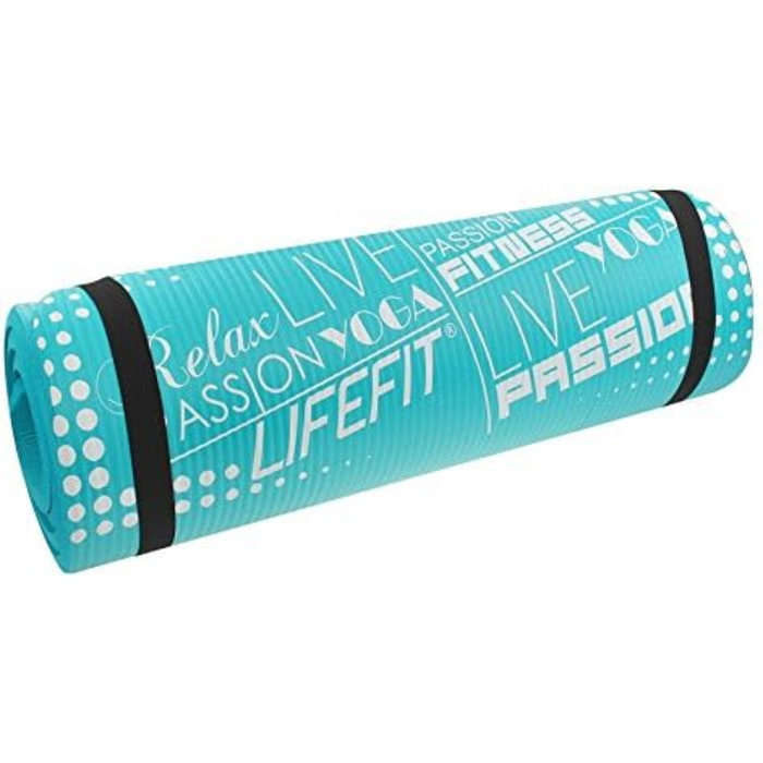 Килимок для йоги LIFEFIT EXLUZIV PLUS світло-блакитного кольору