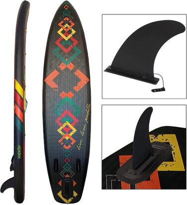 Надувна SUP-дошка ALPIDEX 320x76x15 см, до 200 кг, комплект: весло, плавники, насос, ремінець, рюкзак, ремкомплект, легка та міцна