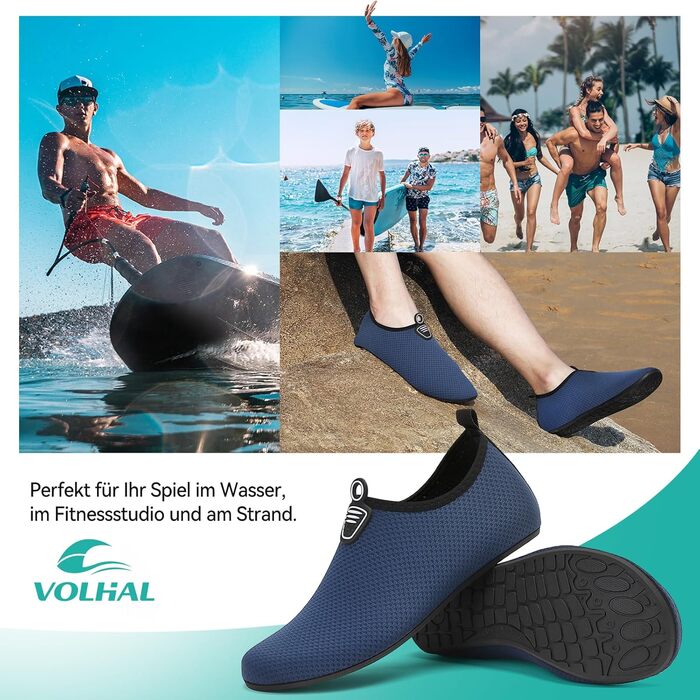 Шкарпетки для плавання та водних видів спорту для жінок та чоловіків. Швидковисихаючі шкарпетки для пляжу, басейну, йоги, серфінгу. Розміри 35-47 EU, блакитні.