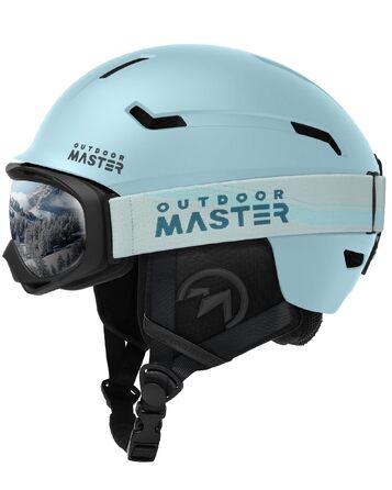 Шолом для лиж та сноуборду OutdoorMaster з OTG-маскою для дорослих, Matte Minze, розмір L (58-61 см)